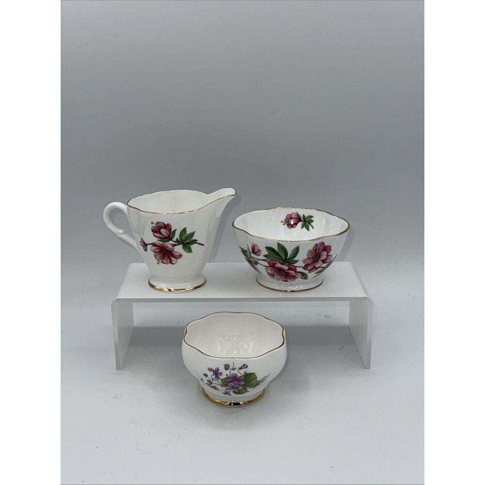 Royal Windsor Vintage Bone China Cream and Sugar Bowl, Quenn Anne Sugar Bowl